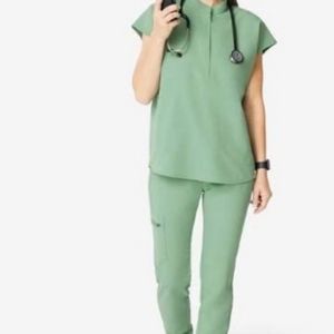 Figs Jade Scrub Set Size Large